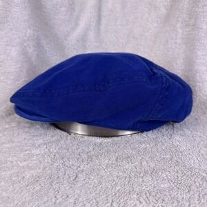 H&M Newsboy Cap Flat Hat Cabbie Vintage Style Blue Cotton